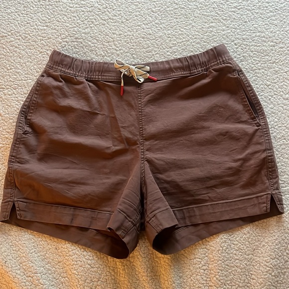 Topo Designs Dirt Shorts Women’s Hiking Casual Versatile - L - Peppercorn Brown - Picture 6 of 12